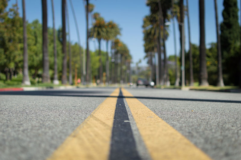 Surface level of road