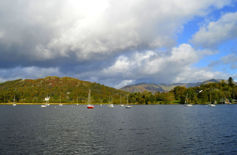 Waterhead yachts at the north of lake windermere in cumbria