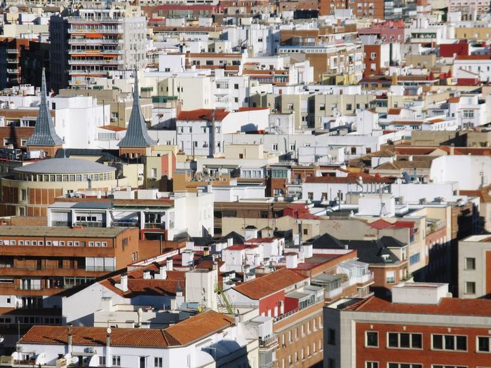 High angle view of cityscape
