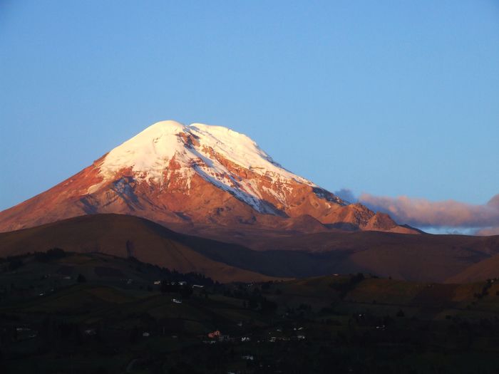 Mt. chimborazo is ecuador's highest mountain, 6310 m high