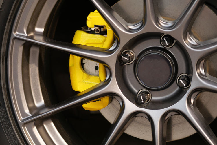 Close-up of car wheel