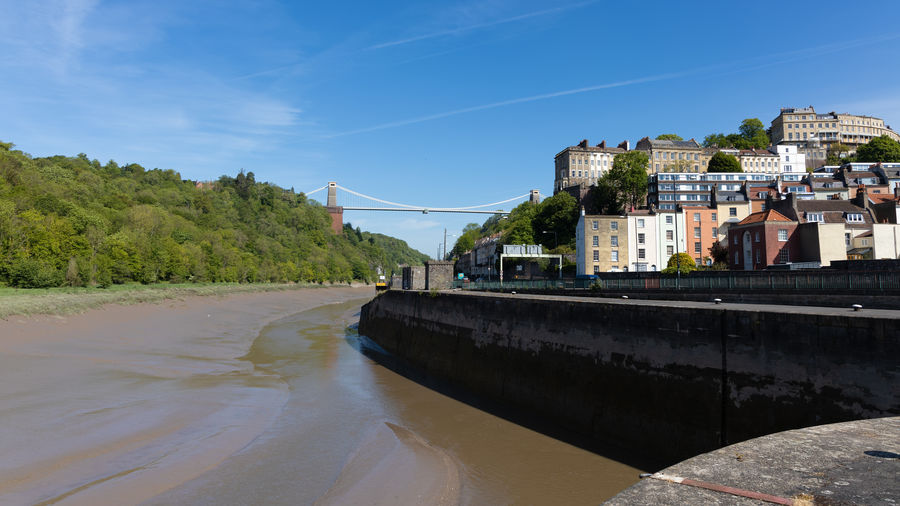 View of buildings along the river avon at clifton in bristol on may 14, 2019