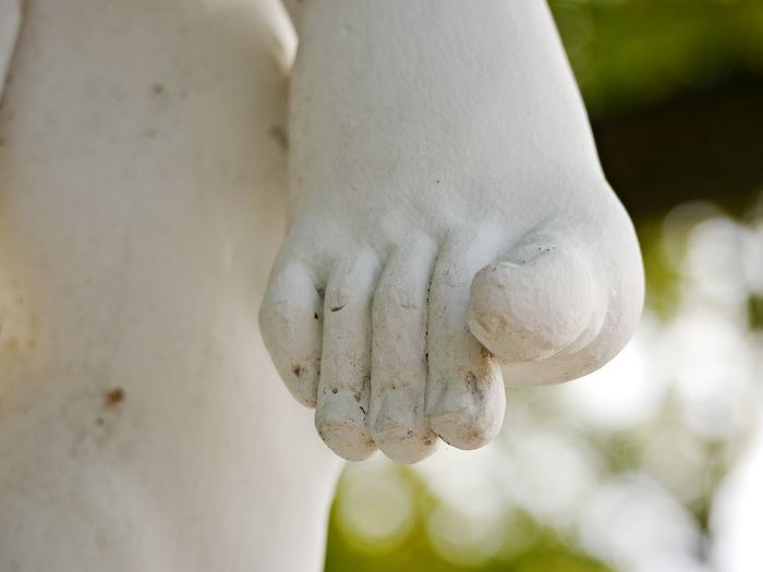 Close-up of hand statue