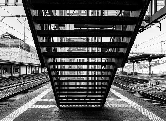 Railroad station platform