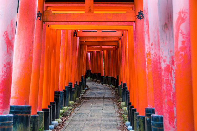 Walkway passing through shrine