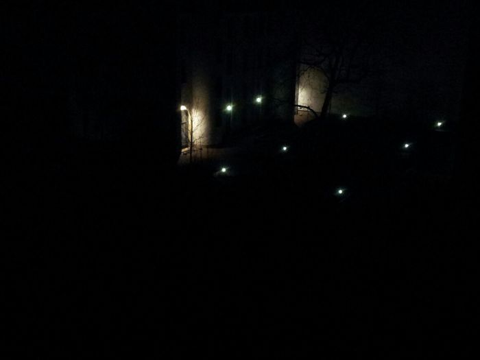 Low angle view of illuminated building