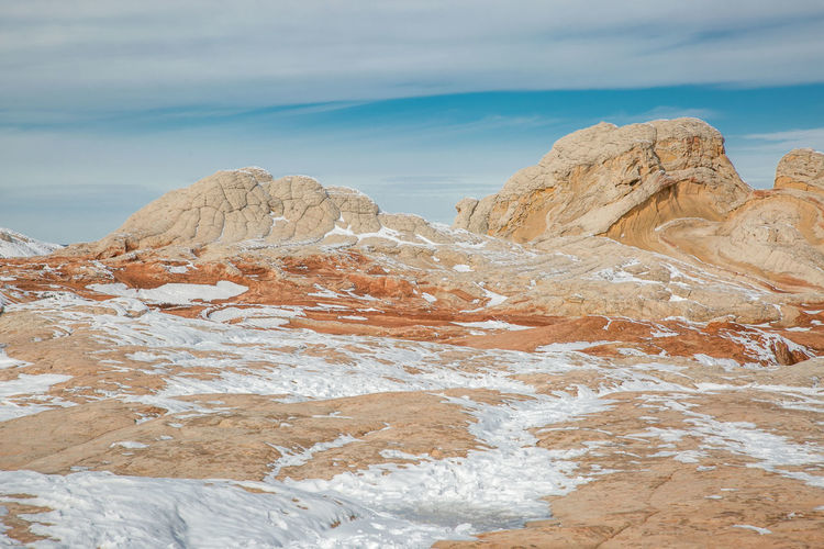 White pocket, vermilion cliffs winter landscape with snow