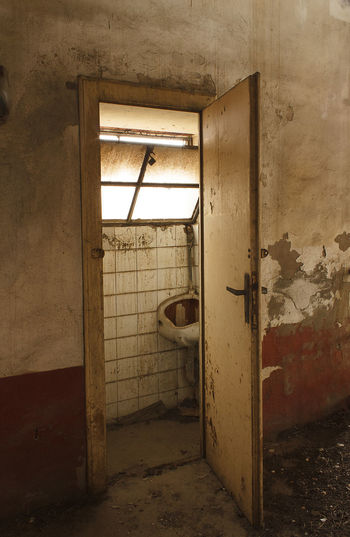 Entrance of abandoned building