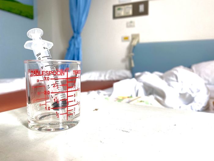 Close-up of drink in glass on table