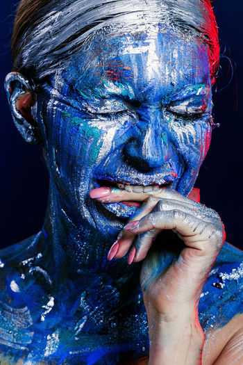 Close-up portrait of woman
