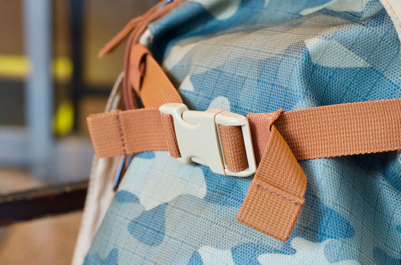 Close-up of backpack