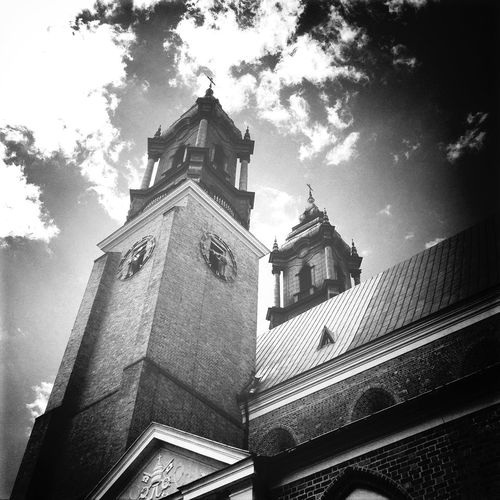 Low angle view of building against sky