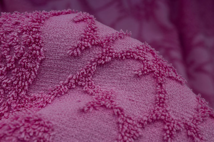 Texture of a pink towel 