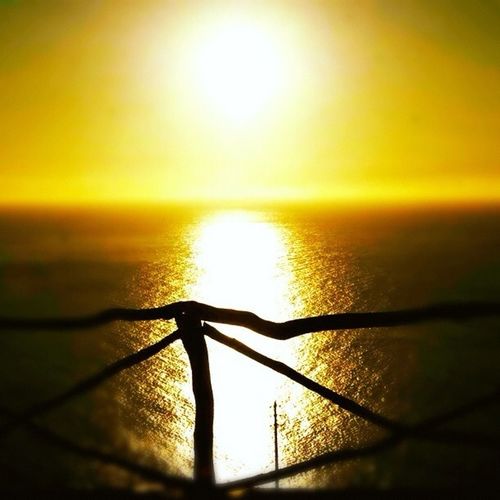 Scenic view of sunset over sea