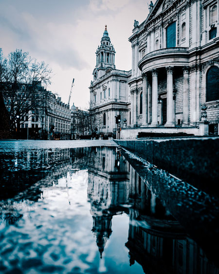 Reflection of st. pauls cathedral