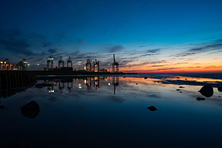 Blue hour in bremerhaven