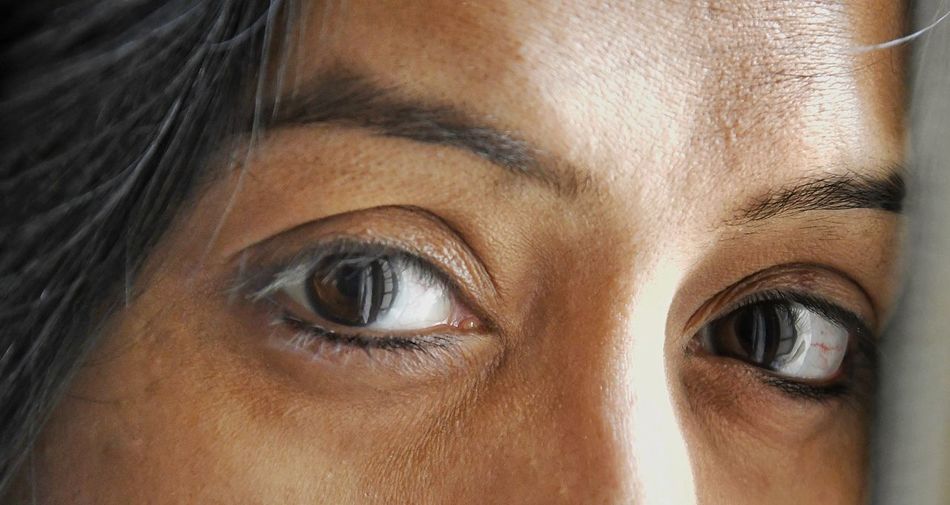 Close-up eye portrait of woman