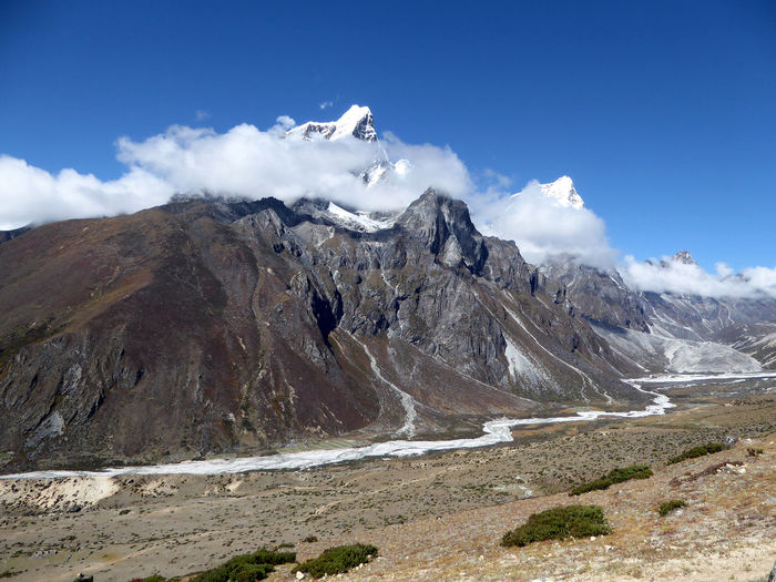 Scenic view of mountain against sky