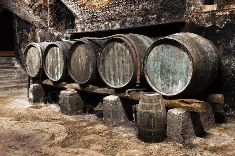 Wine cellars at factory