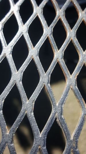 Full frame shot of metal grate window