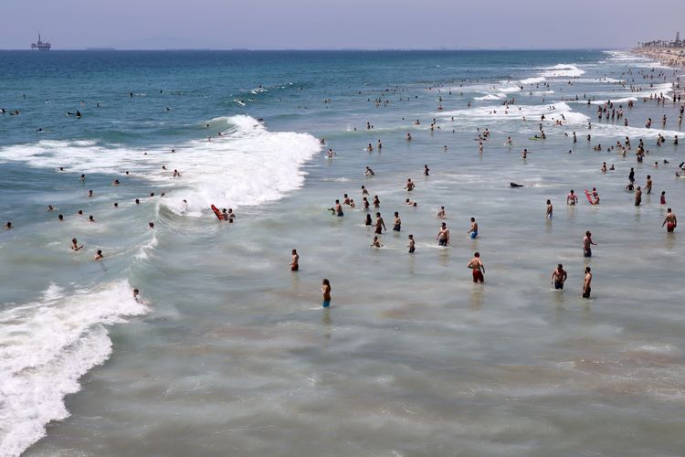 Group of people on beach