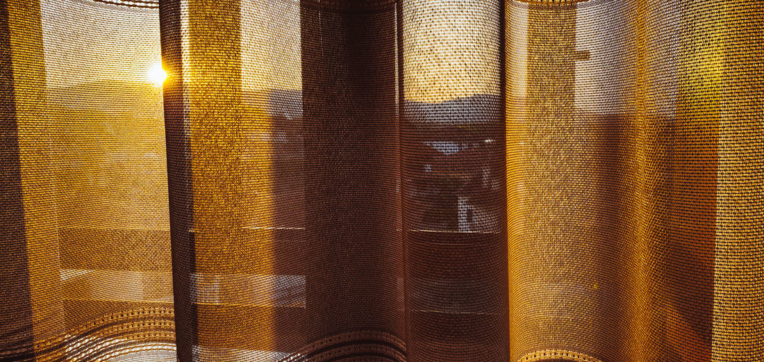 Full frame shot of yellow curtain