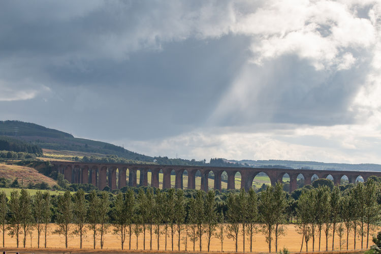 Arch bridge against sky