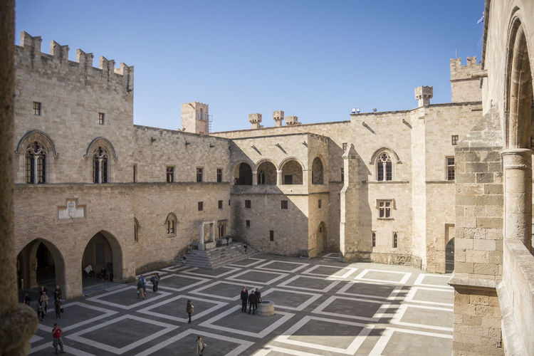 Palace of the grand master of the knights in the city of rhodes, on the island of rhodes in greece