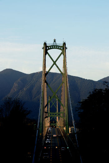 Lions gate bridge in vancouver - vertical