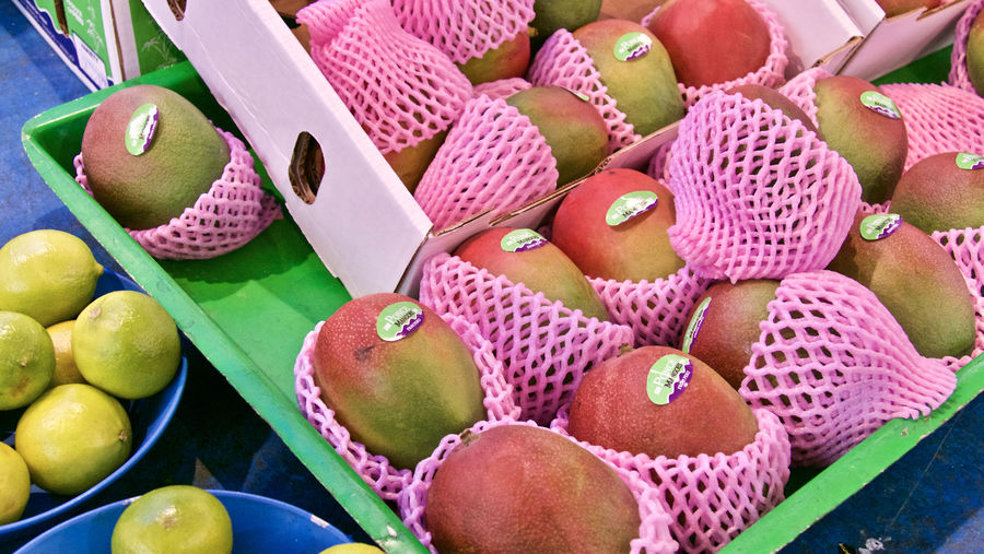 Close-up of fruits in box