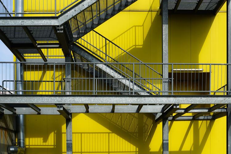 Fire escape on yellow building