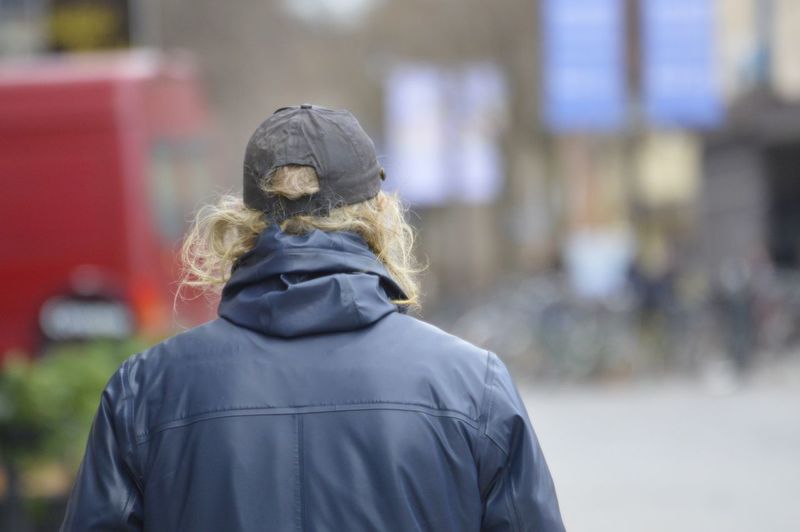 Rear view of man standing outdoors