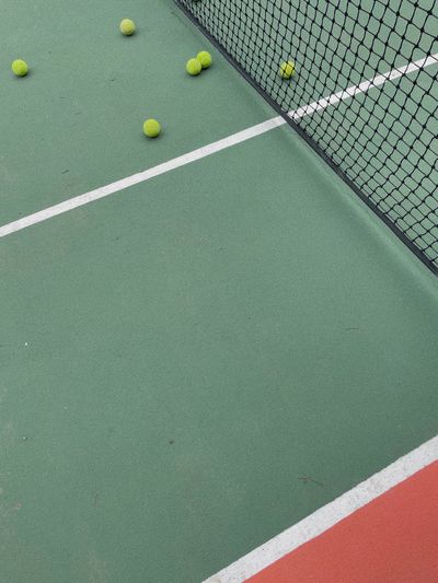 Angle view of tennis court