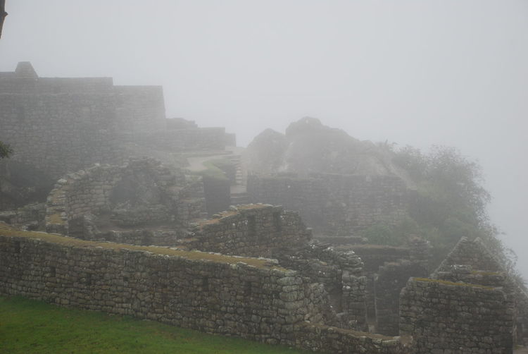 View of built structure in foggy weather