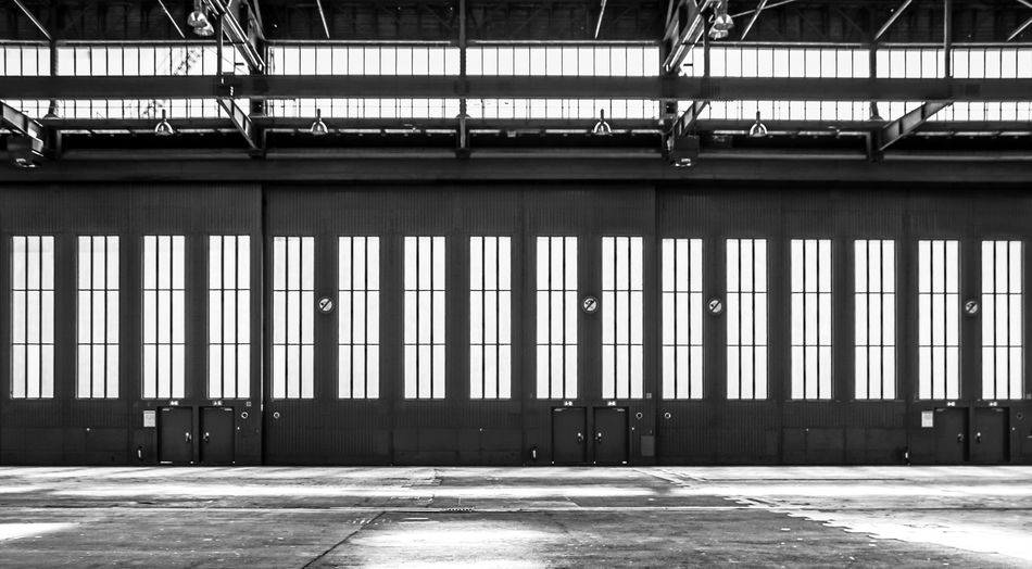 Empty hangar at tempelhof airport
