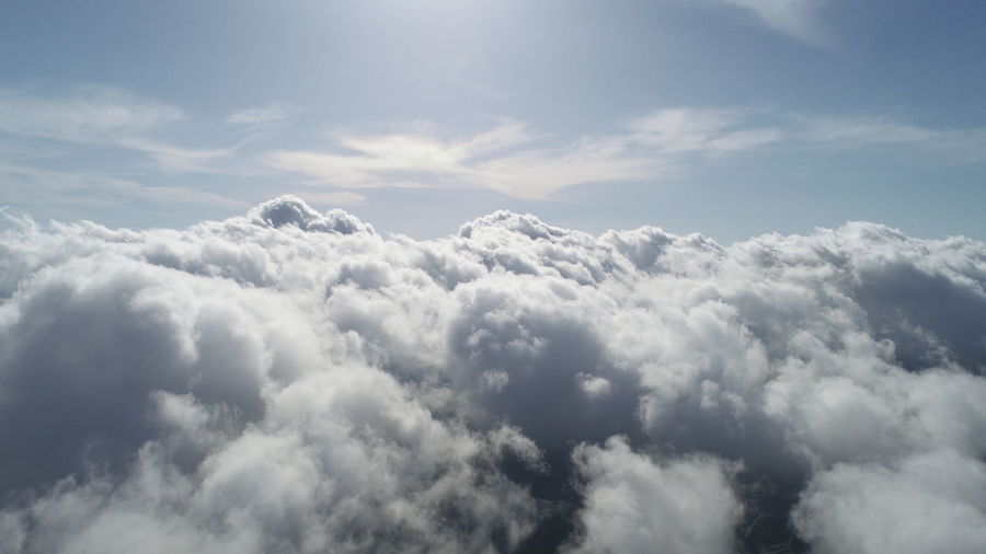 High angle view of clouds in sky