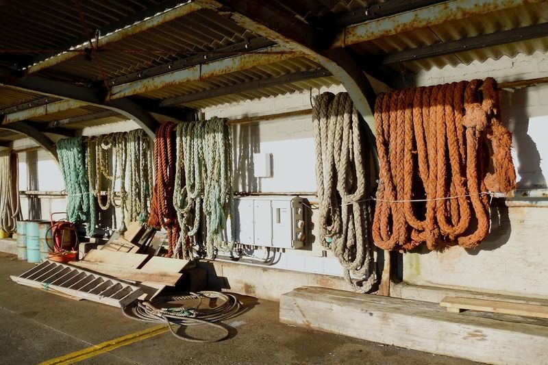 Newlyn harbour rope storage 