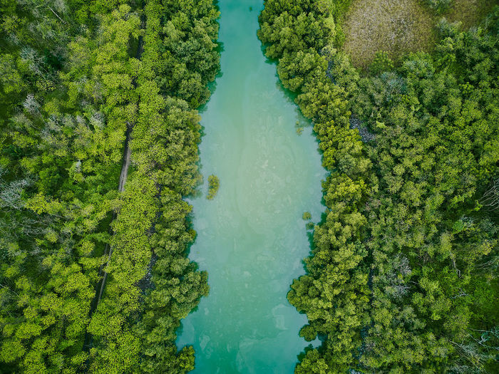 High angle view of landscape