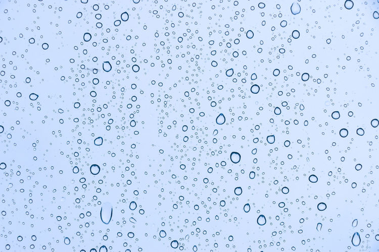 Full frame shot of water drops on glass window