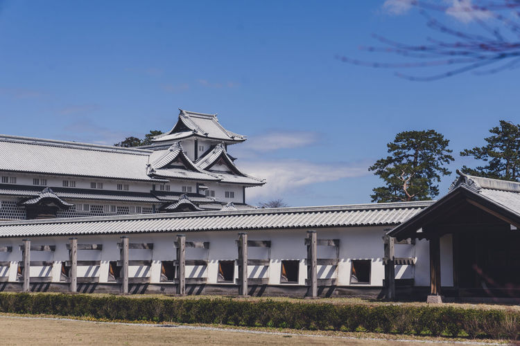 Low angle view of building against clear sky
