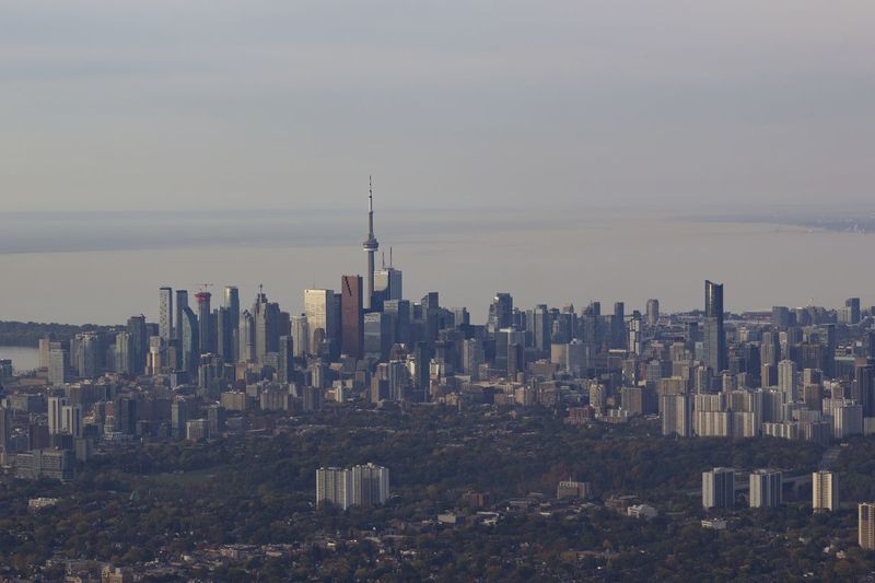 The north east of toronto during the a cloudy day