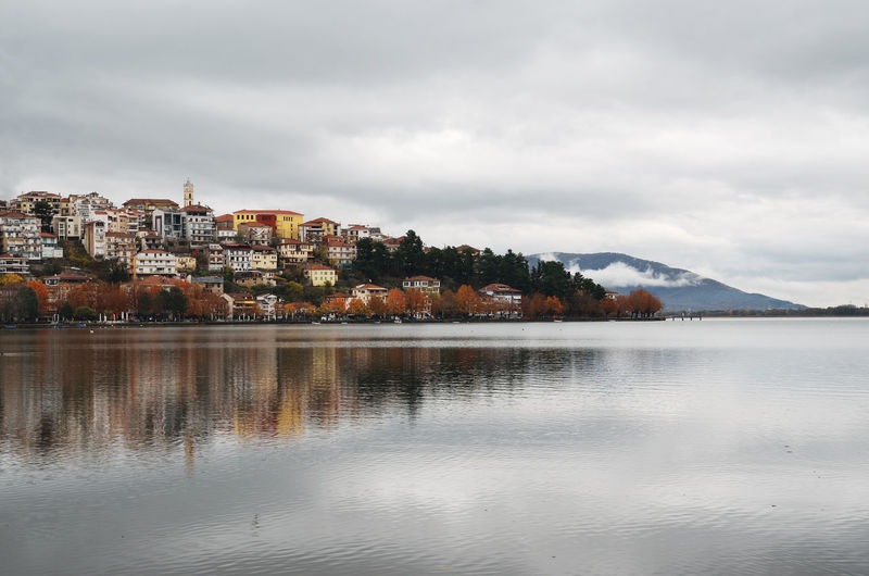 Kastoria a cloudy autumn day