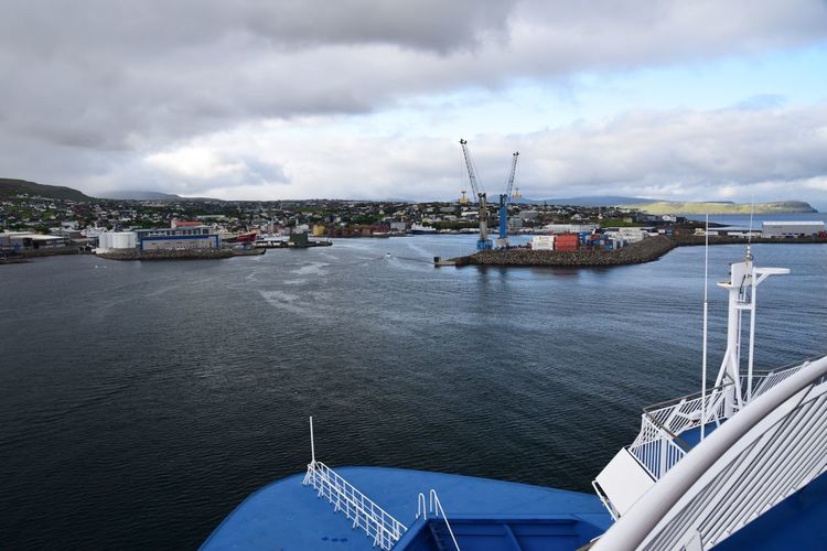 Torshavn, seen from the ferry norröna