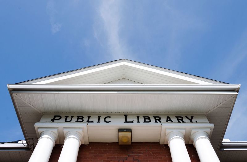 Low angle view of public library