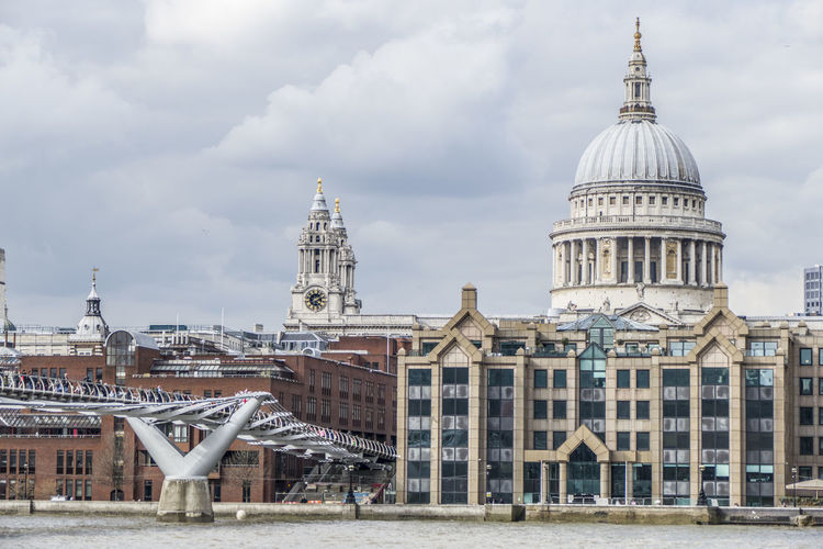 The millennium bridge with st paul's cathedral in background