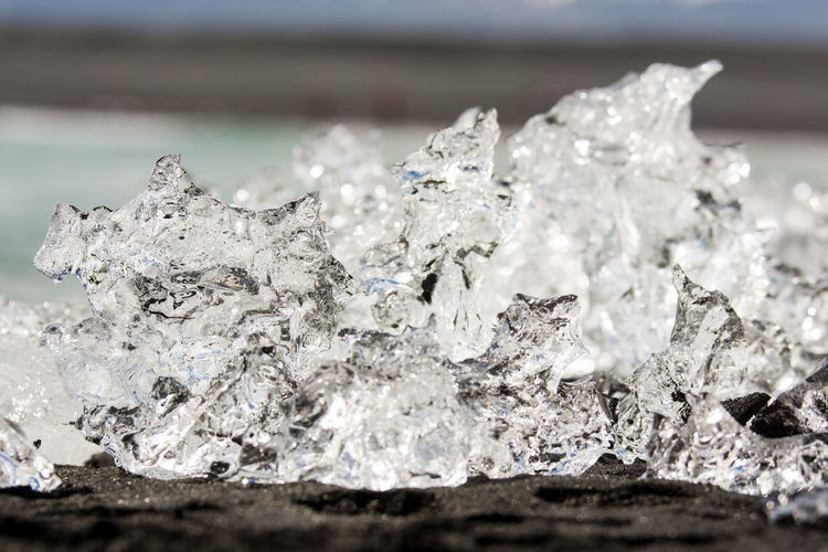Close-up of a rock against blurred background