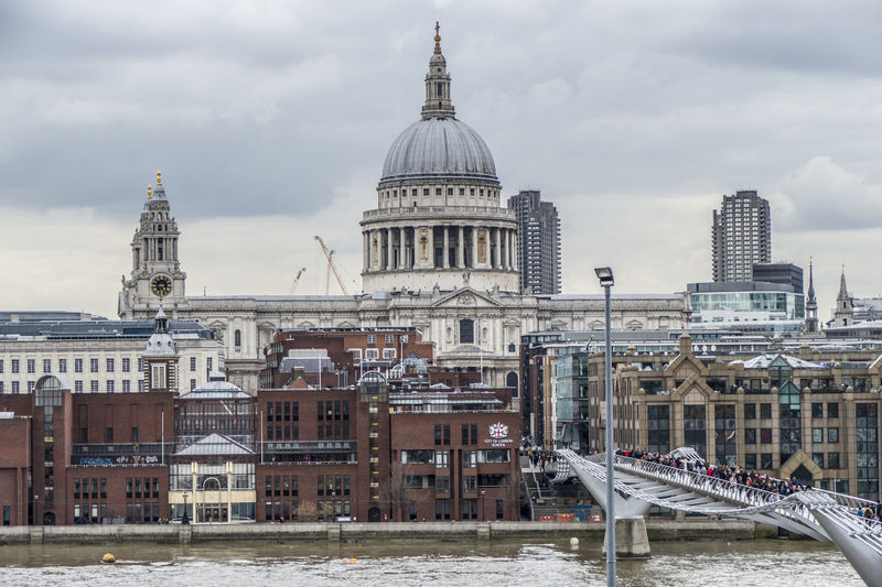 The millennium bridge with st paul's cathedral in background