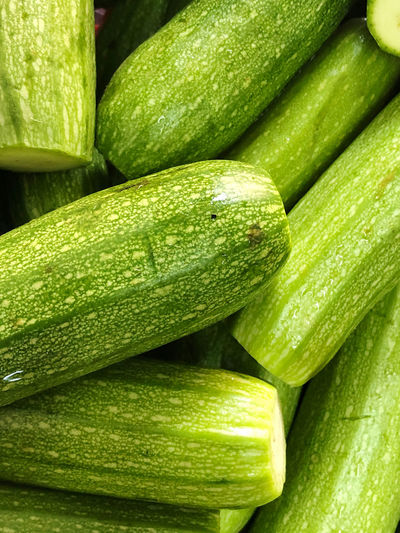 Full frame shot of green beans in market