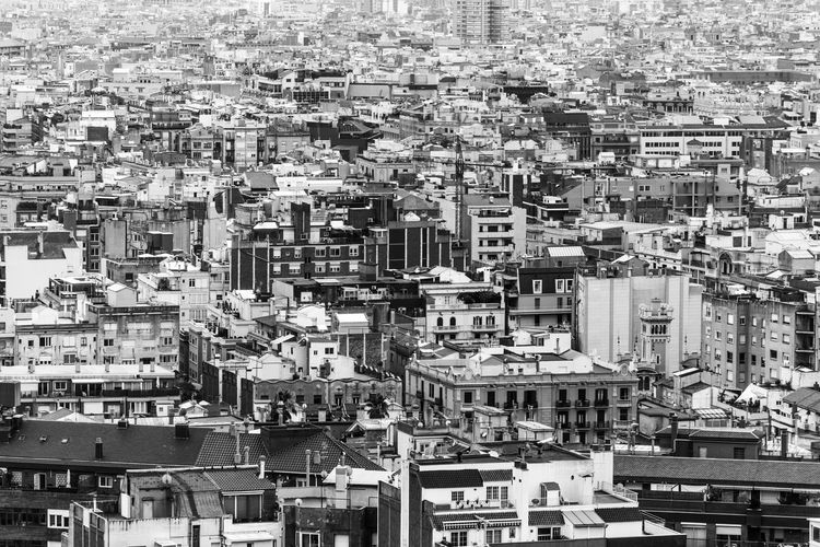 High angle view of cityscape