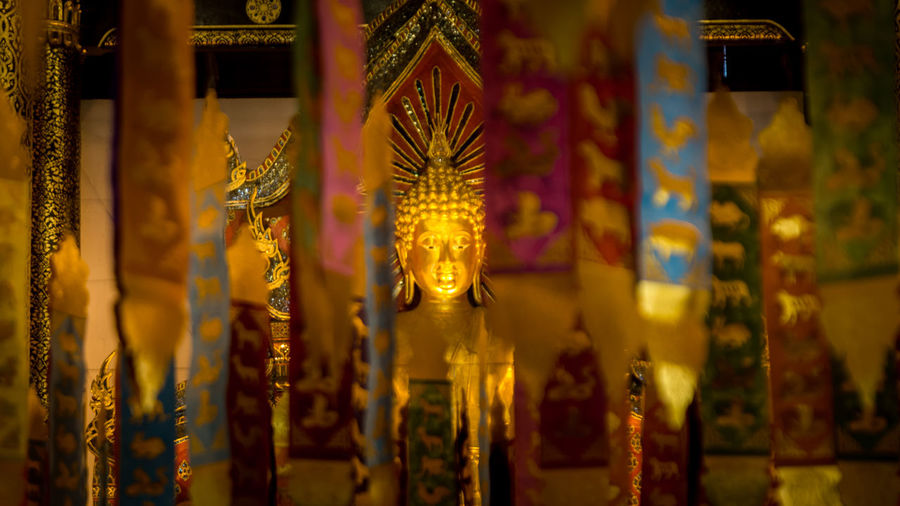 Close-up of buddha idol